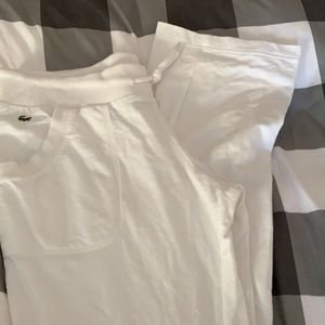 Lacoste white lounge pants